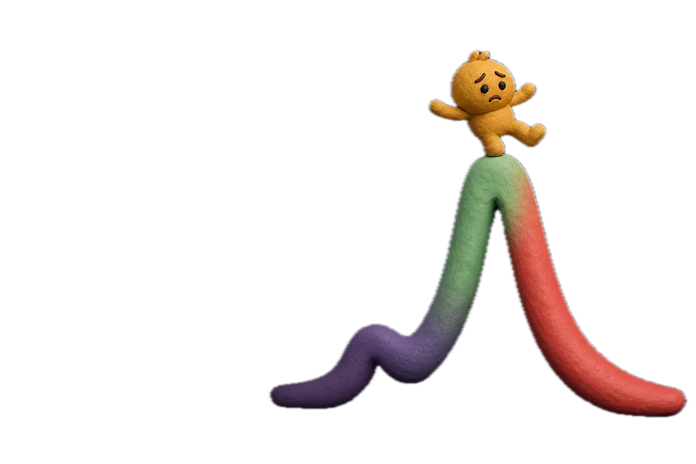 The Degenshrink character wobbling on top of a clay price chart